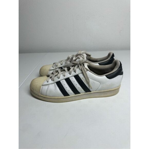Adidas Original Superstar Hard Shell Toe White Black Gold Mens 9,5 - Picture 3 of 13